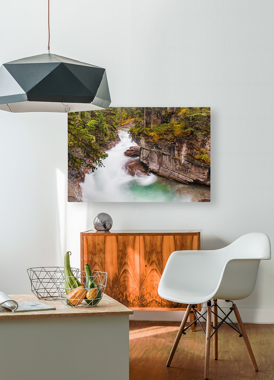 Flow  HD Metal print with Floating Frame on Back